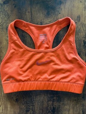 Nike Pro Orange Racerback Sports Bra XS